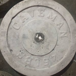 Caveman 45lbs rubber coated concrete weight plates